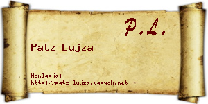 Patz Lujza névjegykártya